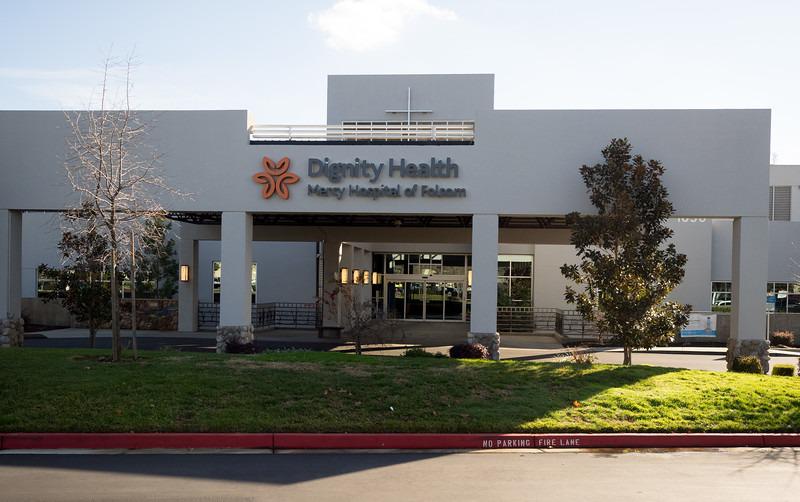 Exterior front view of Dignity Health - Mercy Hospital of Folsom