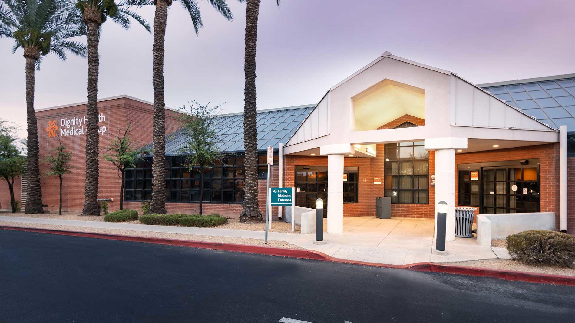 Exterior front view of Dignity Health Medical Group Family Medicine - St Joseph's