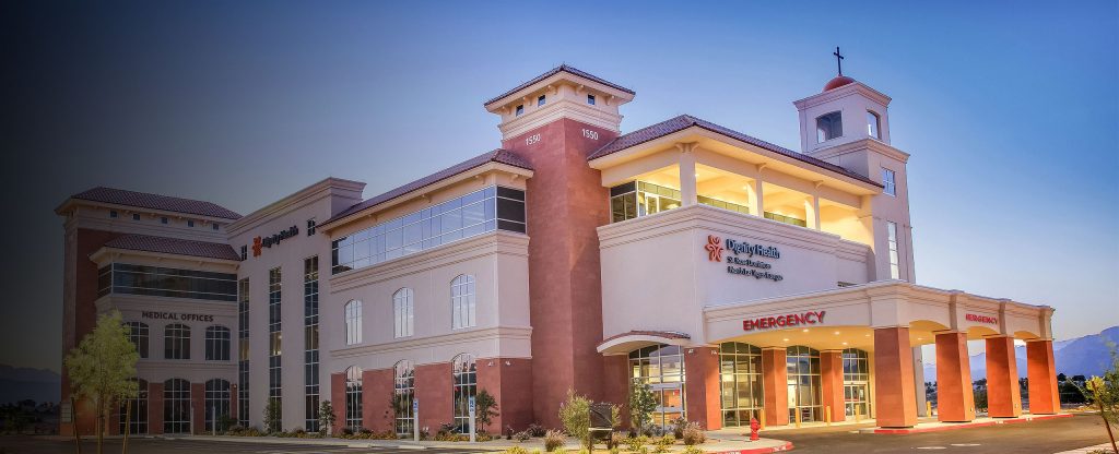 Exterior front view of Dignity Health - St. Rose Dominican Hospital, Siena Campus - Henderson, NV