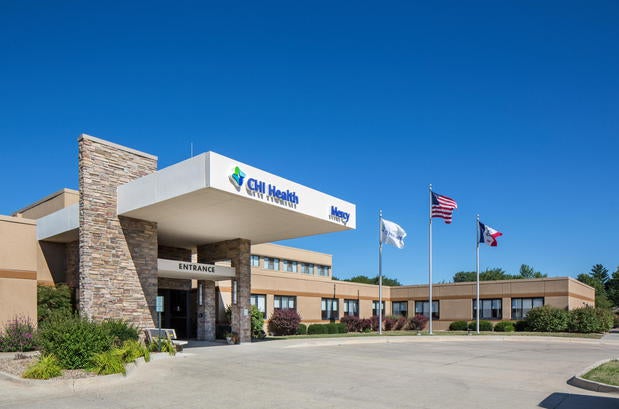 Exterior front view of CHI Health Sleep Center (Corning)